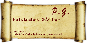 Polatschek Gábor névjegykártya